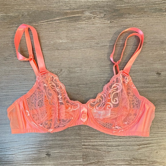 La Perla Other - La Perla Studio Sheer Lace Underwire Orange Bra NWOT Size 34B